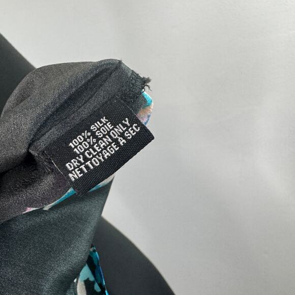 TOLANI Multi Tunic Blouse Silk Floral Scoop 3/4 Belle Sleeve Pullover Sz S Small - Picture 6 of 6